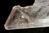 Water-Clear, Selenite Crystal with Hematite Phantoms - China #226091-1